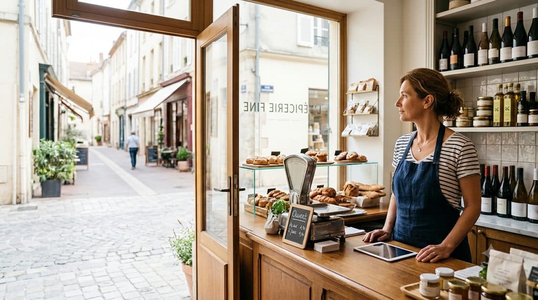 Une boutique vide, après le départ des clients